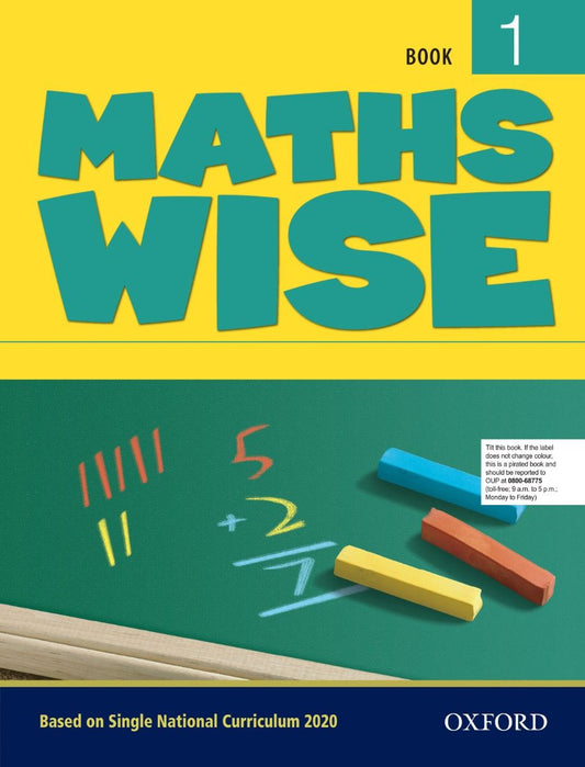 Maths Wise Book - Grade 1 - SNC Pakistan Syllabus - OUP