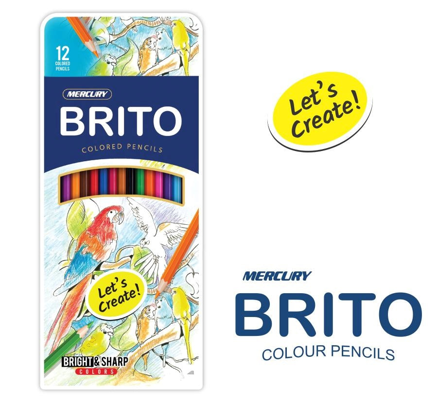 Mercury Brito 12 Colour Pencils