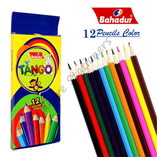 Bahadur Tango 12 Colour Pencils Full & Half