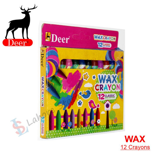 Deer Wax Crayons - 12 Vibrant Colors