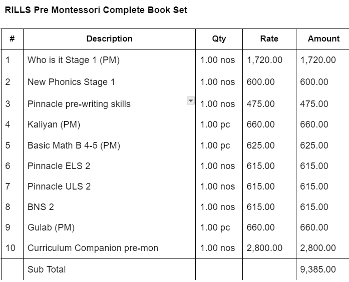 Pre-Montessori (RILLS: Complete Book Set)