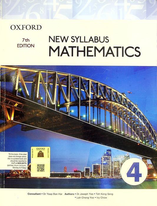 New Syllabus Mathematics Book 4 - O Levels (D4) 7th Edition