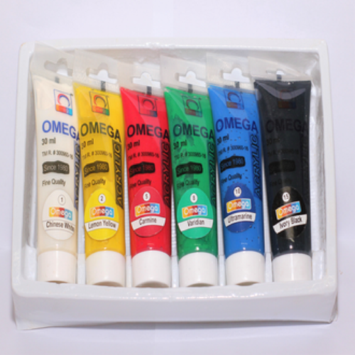 Omega 30ml Acrylic Paint Tube - Pack Of 12